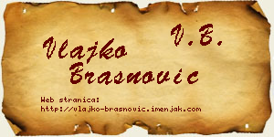 Vlajko Brašnović vizit kartica
